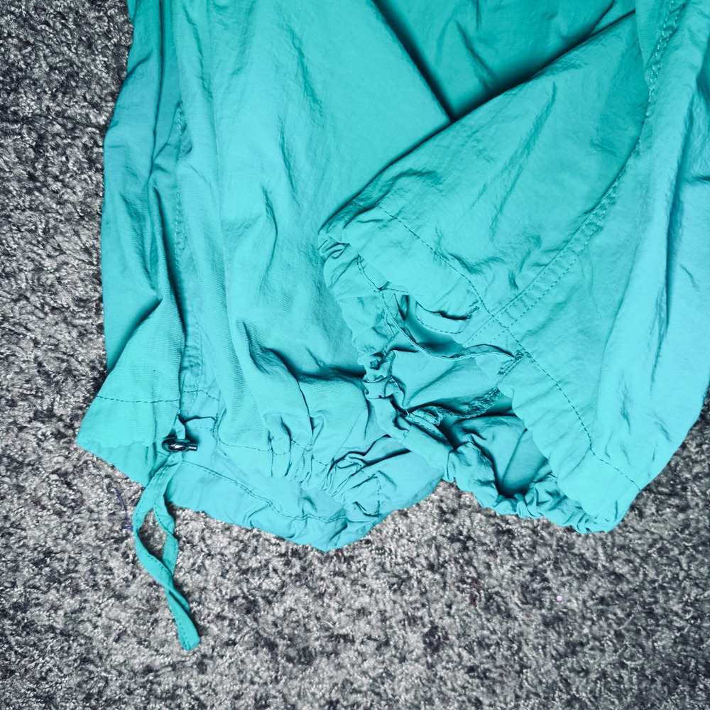 Love Tree Parachute Cargo Pants Nylon L Kelly Green Pockets Utility Streetwear - Picture 5 of 9